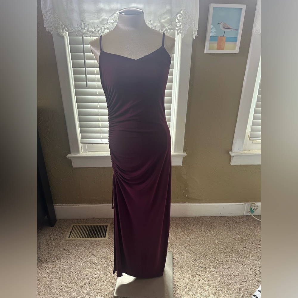 Honey and Rosie gown in a beautiful Merlot shade